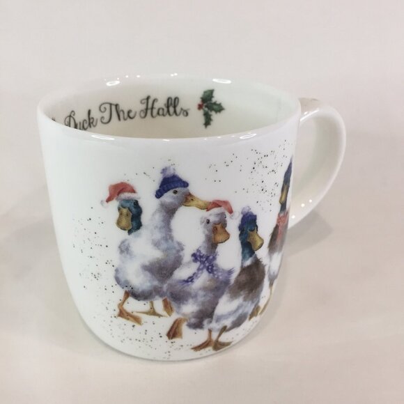 Royal Worcester Wrendale Designs Mug Duck The Halls Christmas Ducks Hannah - Picture 2 of 7